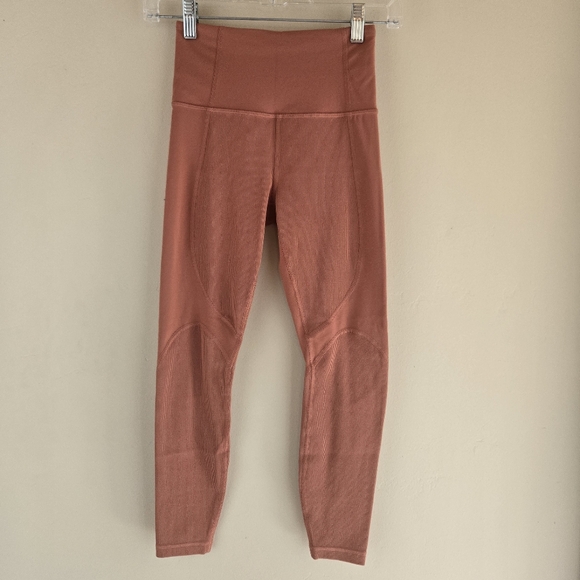 ATHLETA Rise Up Rib 7/8 Tight Legging Fitted Rust XXSP - Picture 2 of 5